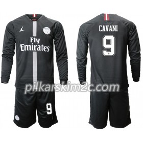 Koszulka Paris Saint-Germain CAVANI 9 Jordan Czarny Dziecięca Trzeciej 2018-2019 - Koszulki Piłkarskie(L/S)